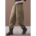 new thick cotton harem pants false pockets army green pants