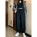 black loose women pants winter new high waist beam pants