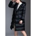 Fashion Black Pockets Warm Regular Winter Duck Down Winter Coats