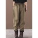 new thick cotton harem pants false pockets army green pants