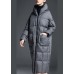 Trendy Grey zippered Warm Thick Winter Duck Down down coat