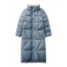 Plus Size Blue zippered Pockets Winter Duck Down Coats