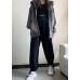 black loose women pants winter new high waist beam pants