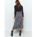 Leopard Print Side Split High Waist Slim Skirts