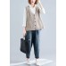 Fashion fall light khaki knit tops oversize sleeveless clothes For Women